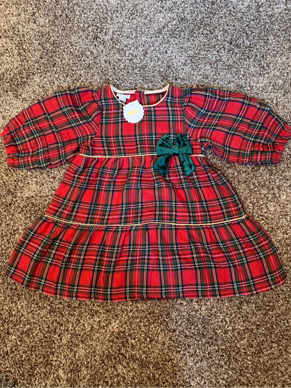 Mud Pie Classic Christmas Tartan Tier Dress 3T NWT